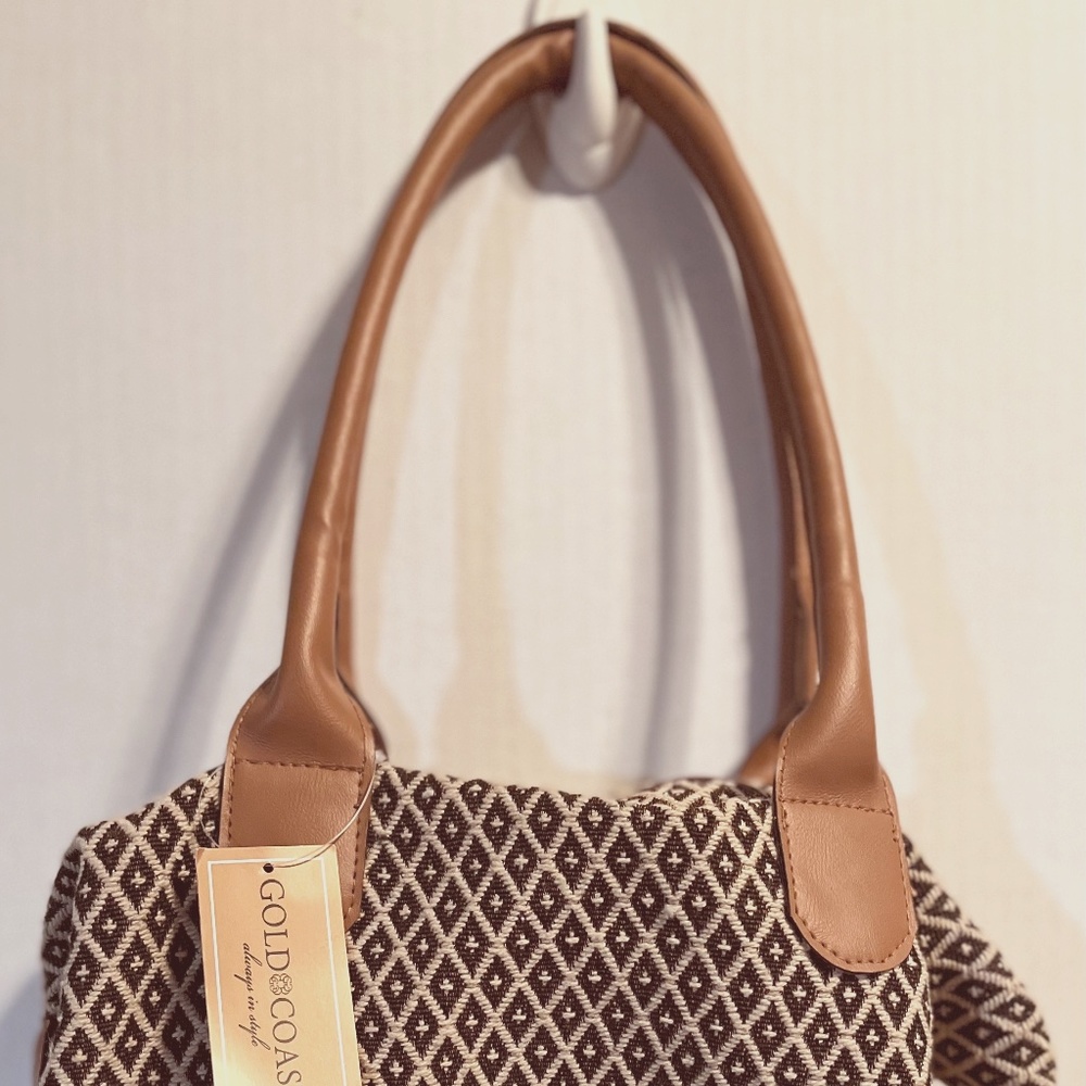 Gold Coast Tapestry Cream & Brown Tapestry Hand Bag